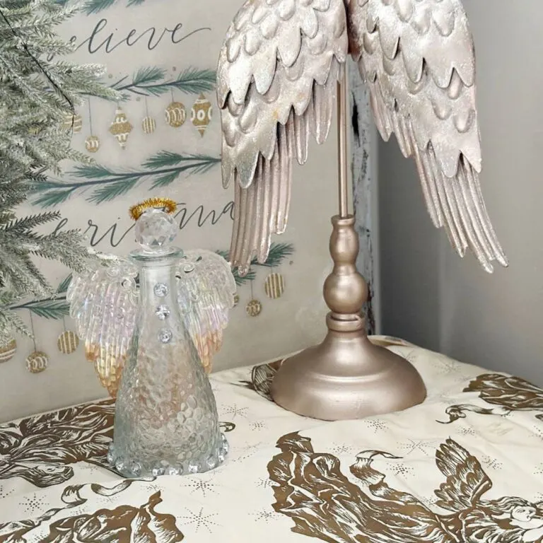 glass angel from dollar tree bottle