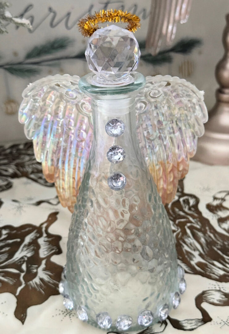 Easy Diy Glass Angel From A Dollar Tree Bottle