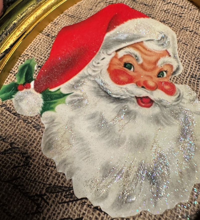 Santa image with glitter