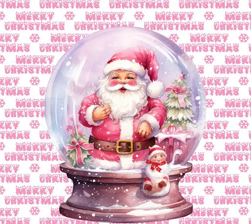 printable santa snow globe