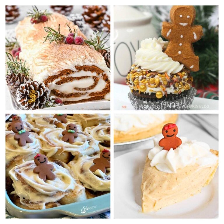 gingerbread desserts 4 image collage