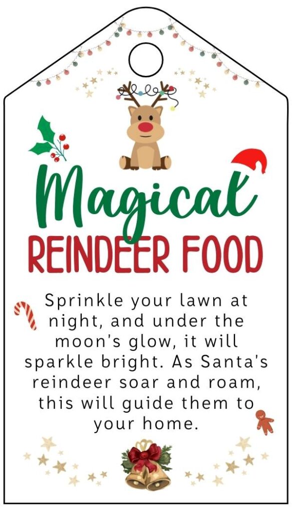 reindeer food poem printables