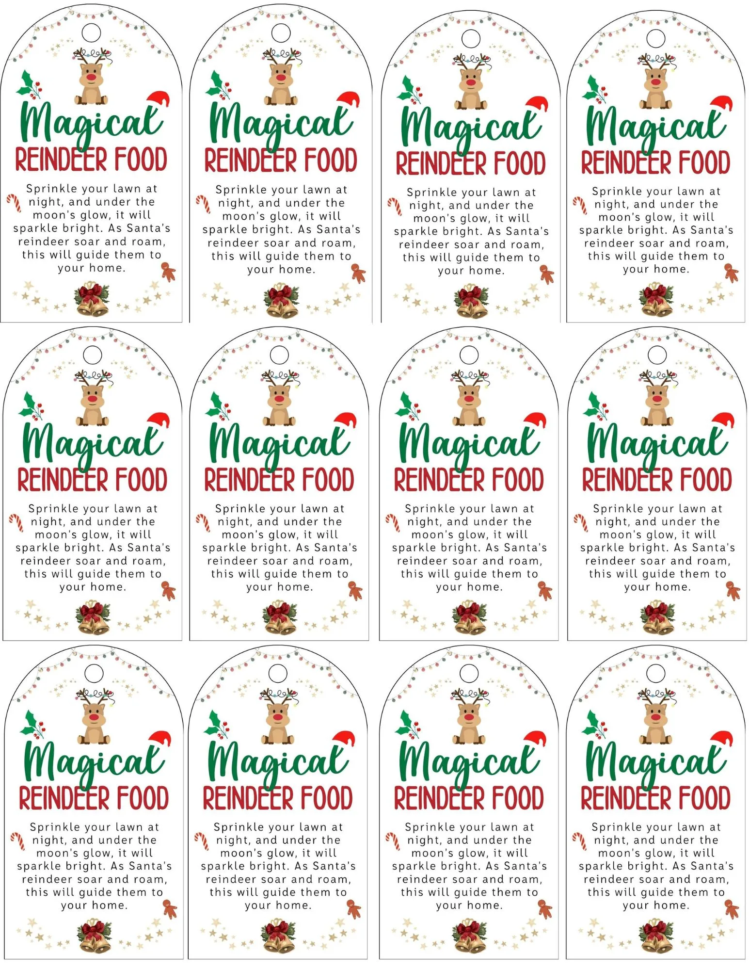 reindeer food printable