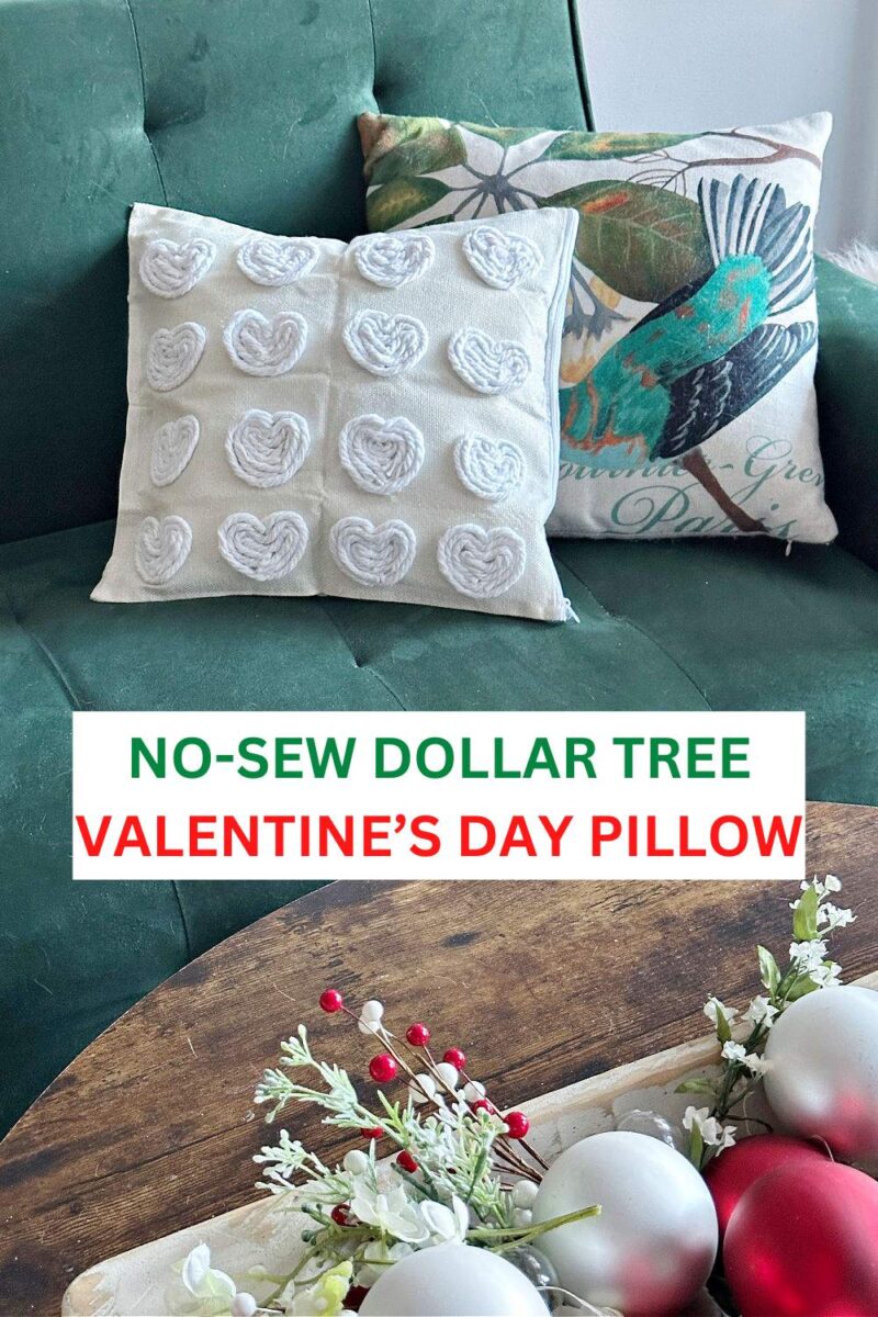 Easy DIY Valentine's Day Pillows From Dollar Tree