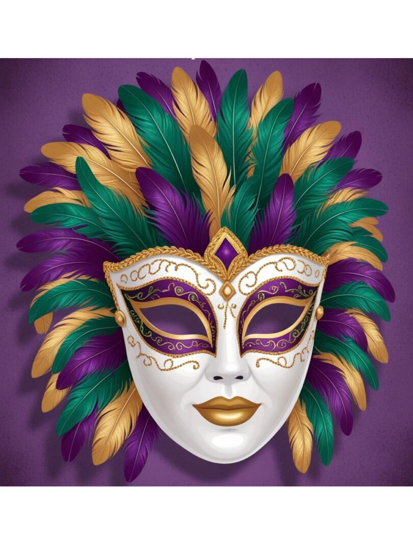 Free Mardi Gras Printables in Traditional Purple, Green and Gold