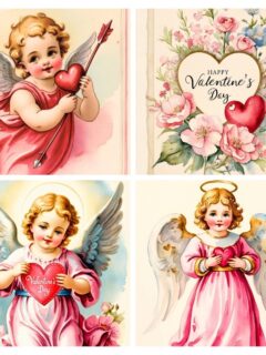 4 image collage vintage printables