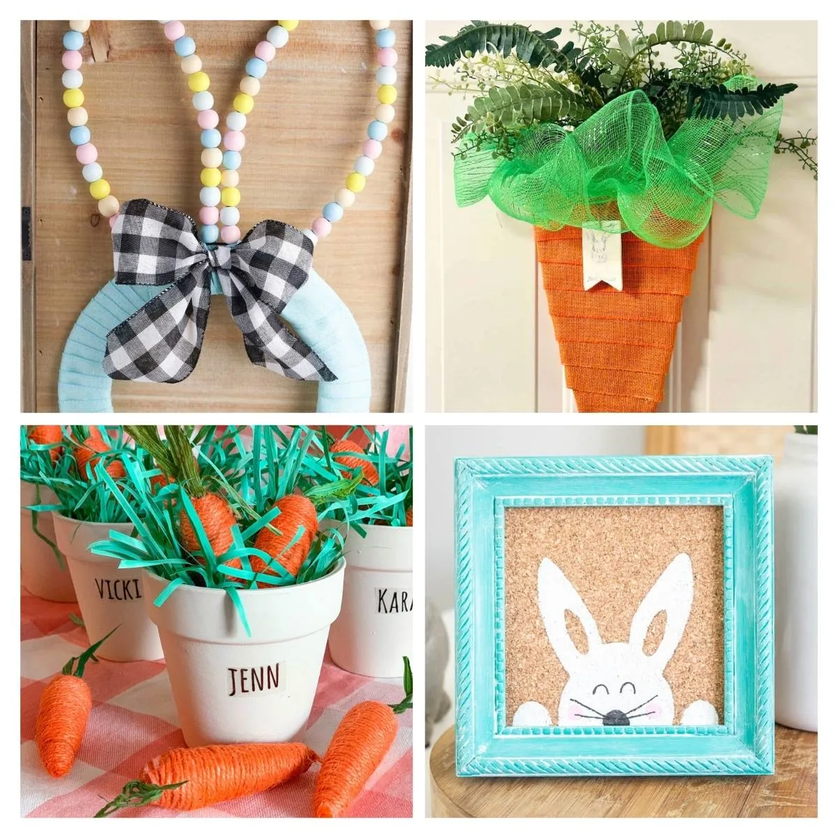 4 image collage dollar tree easter crafts