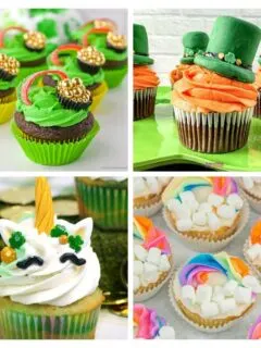 St. Patrick's Day Cupcakes collage