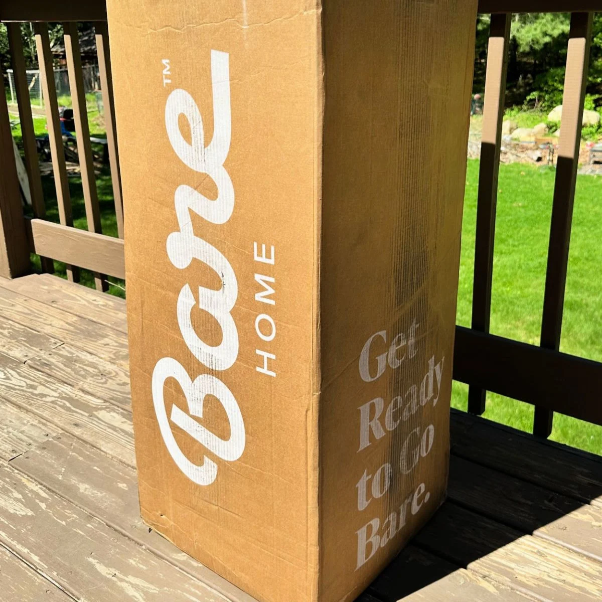 bare home memory foam mattress in box