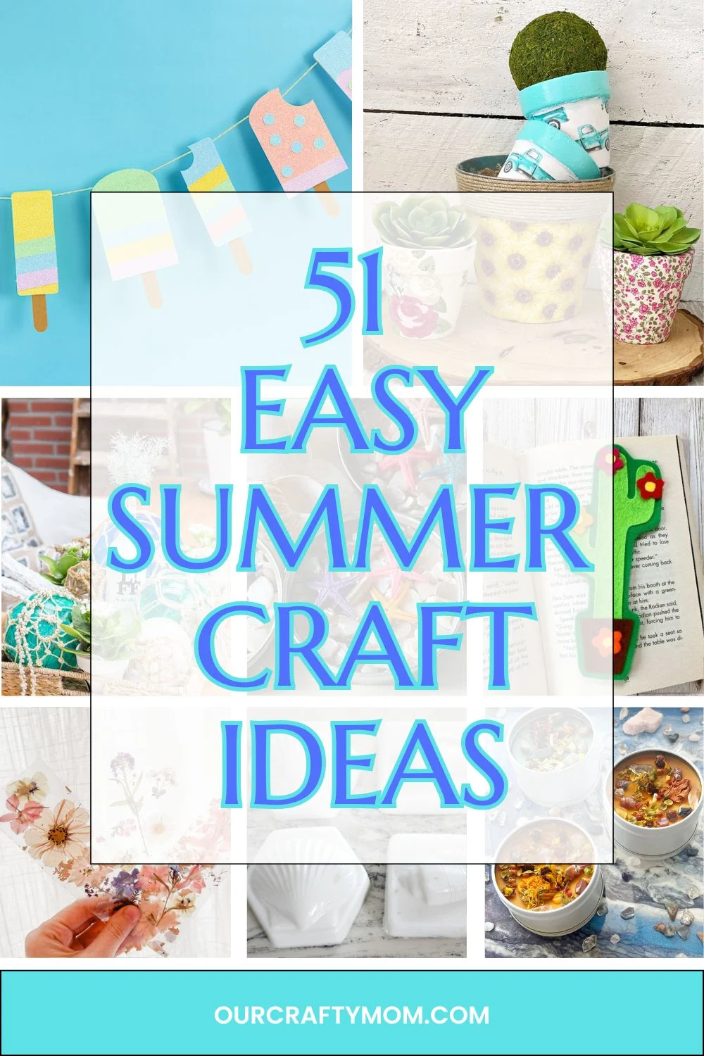 collage with diy summer crafts