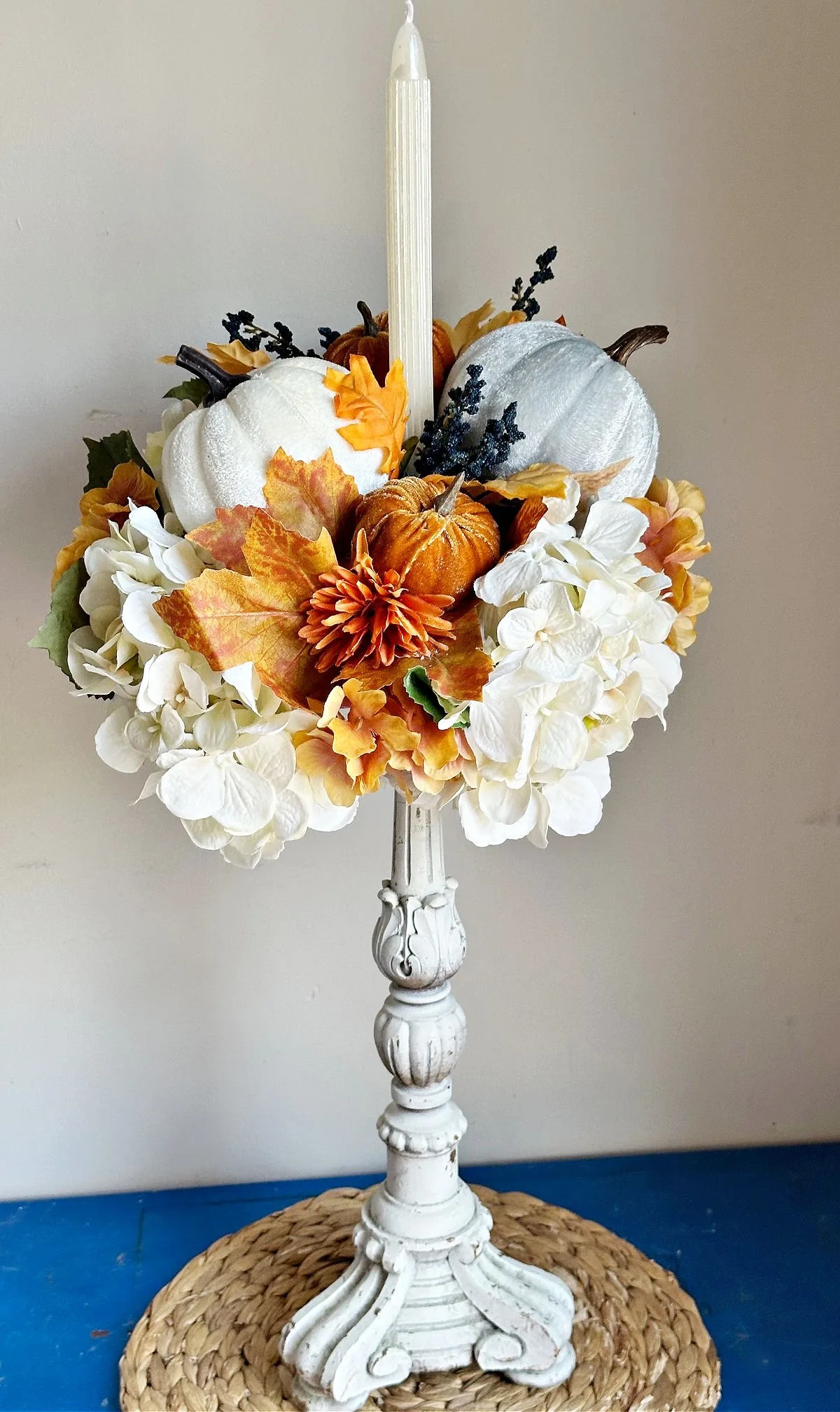 fall centerpiece candle holder