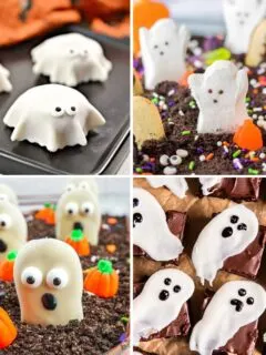 collage with 4 images ghost recipes