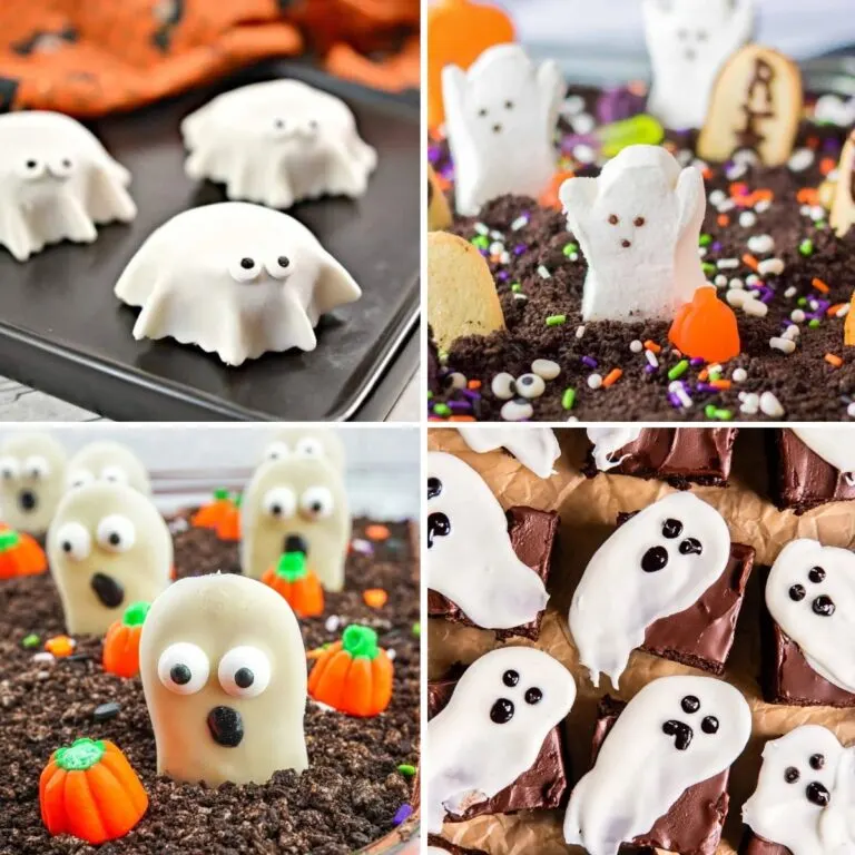 collage with 4 images ghost recipes