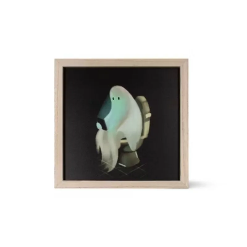 ghost on toilet wall art