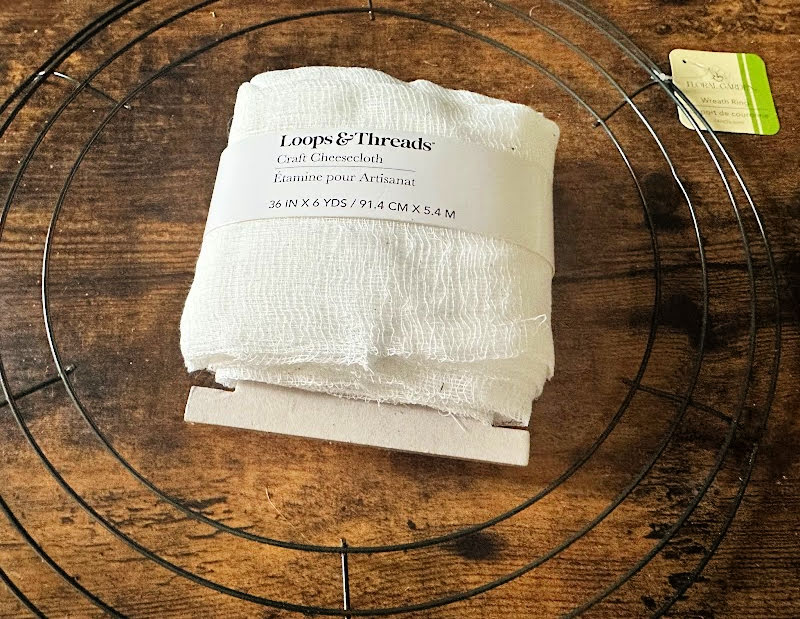 supplies for DIY Ghost Wreath Pottery Barn Dupe