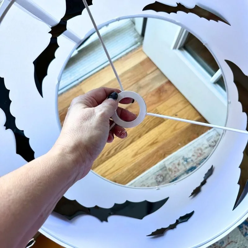 bats on inside of lamp