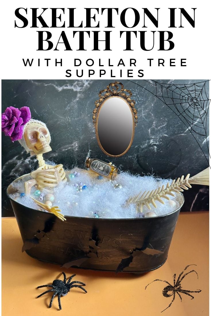 skeleton in bathtub