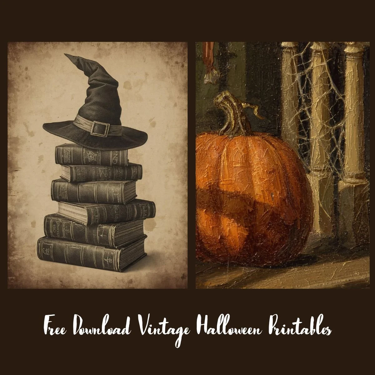 2 image collage with vintage style images