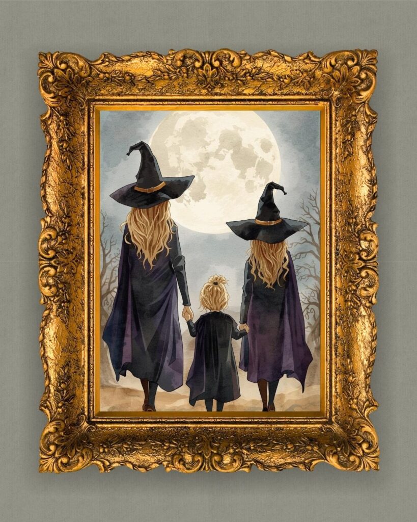 witch family silhouette