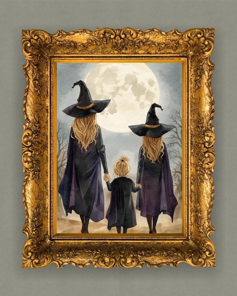 witch family silhouette