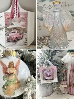 4 image collage Christmas crafts