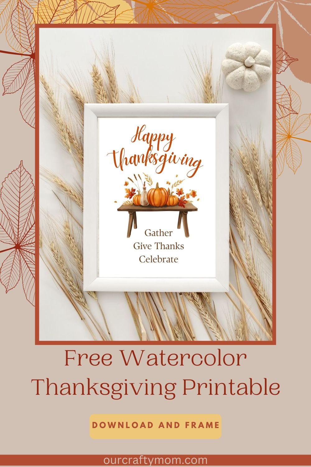 happy thanksgiving printable framed