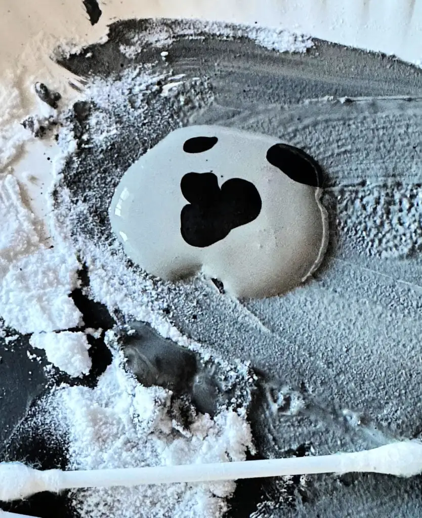 mixing paint for terracotta pumpkin