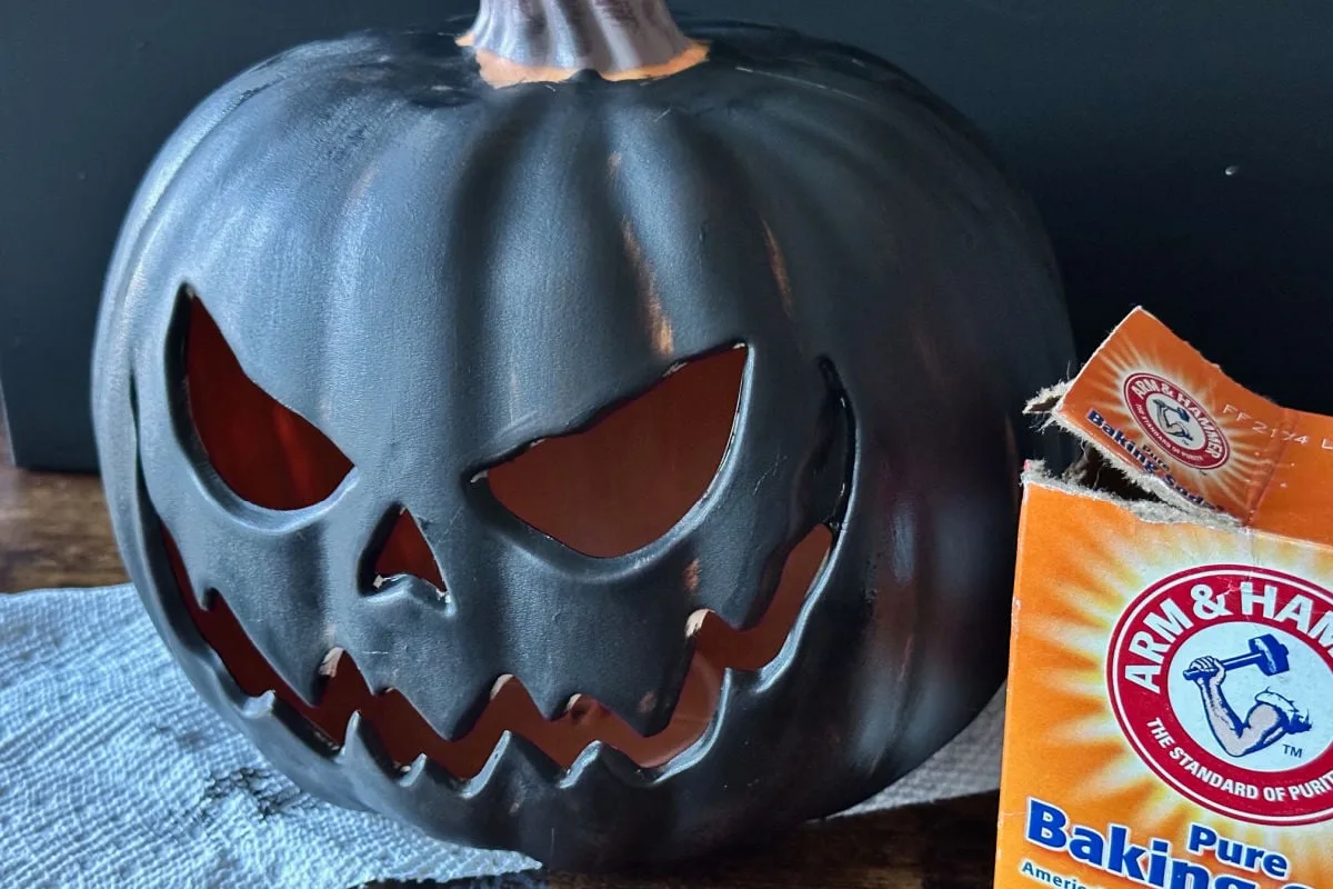 jack o lantern pumpkin painted black