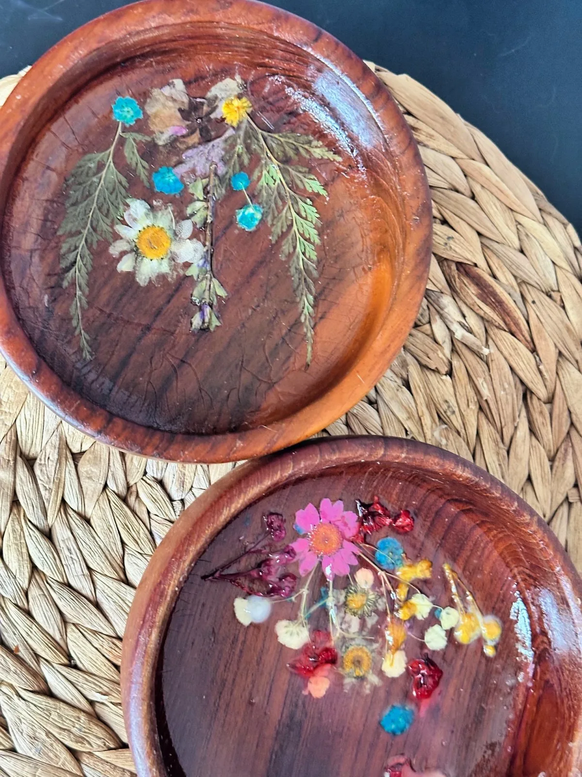 Upcycle Wooden Bowls top view