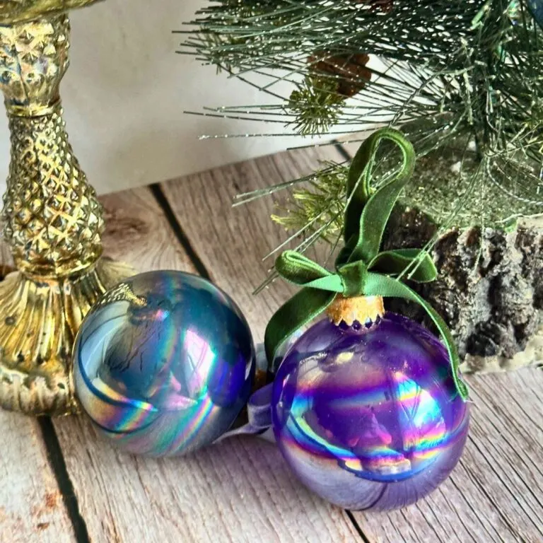 Christmas Ball Ornaments painted in dark colors