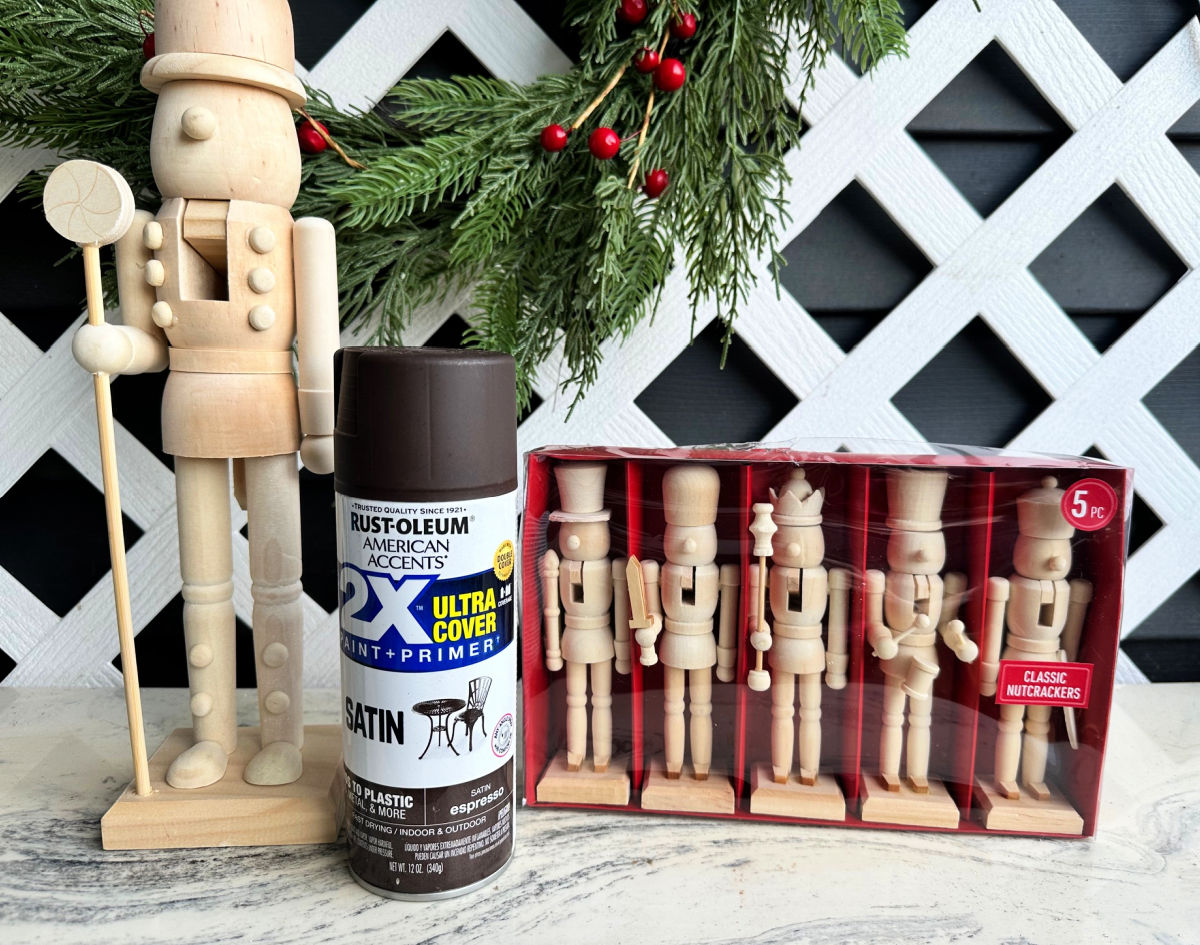 wood nutcrackers before painting
