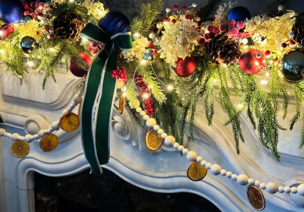 lighted dried orange slice garland