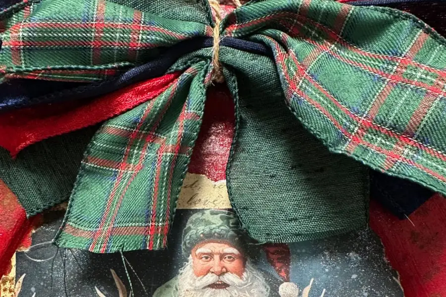 tartan plaid bow diy