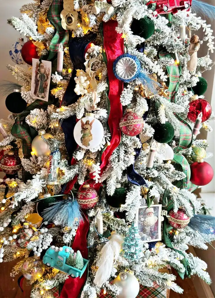 close up of Ralph Lauren Christmas tree
