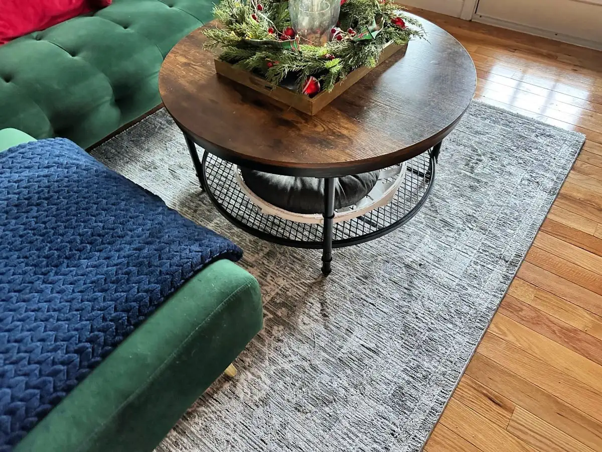 green area rug from Lowe's