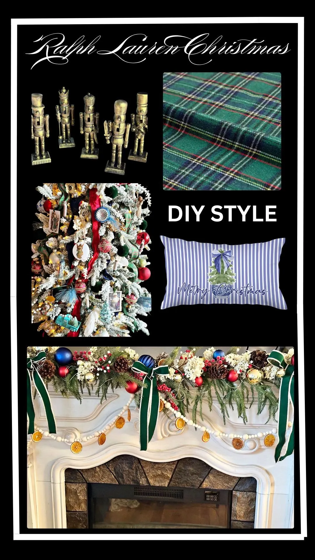 Ralph Lauren Christmas diy style vertical image