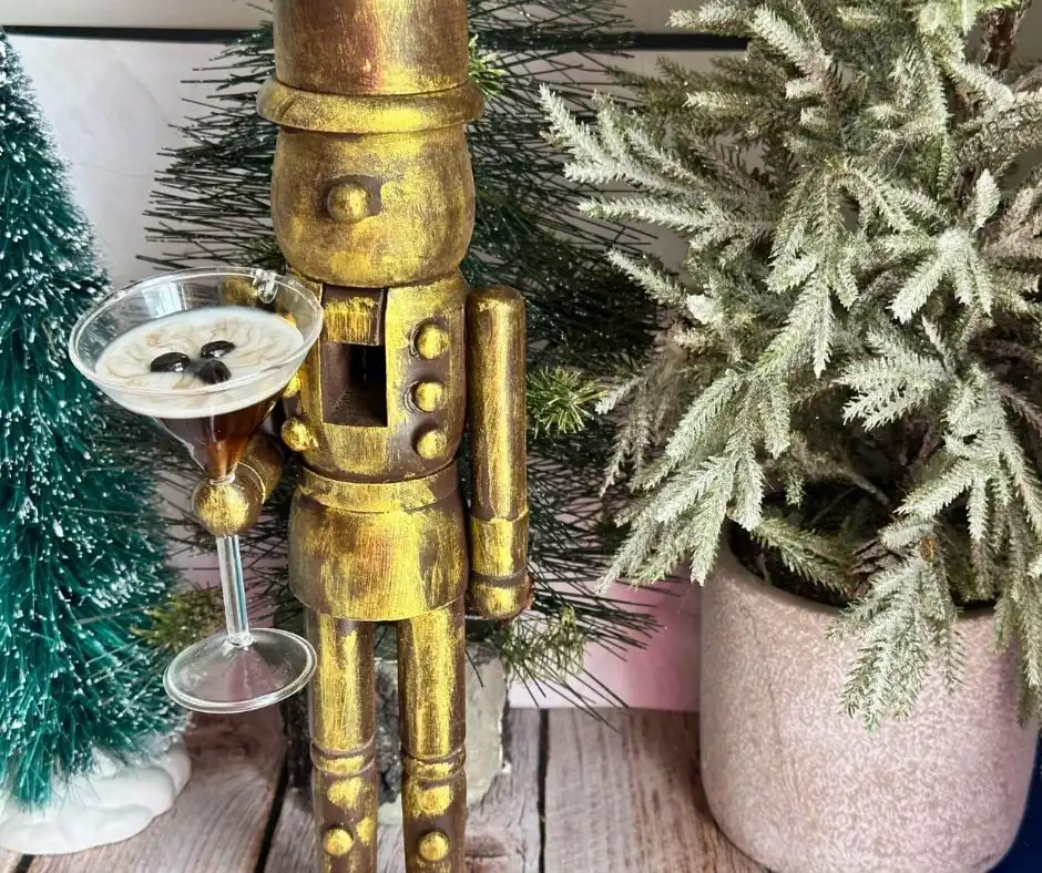 Espresso Martini Wood Nutcracker DIY full view