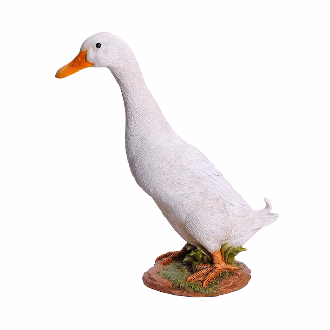 12" polyresin goose statue