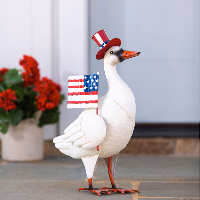 patriotic porch goose Lowe's