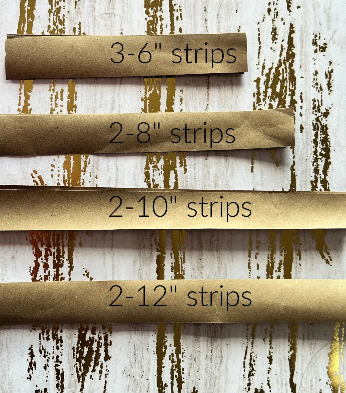 wrapping paper roll cut into strips