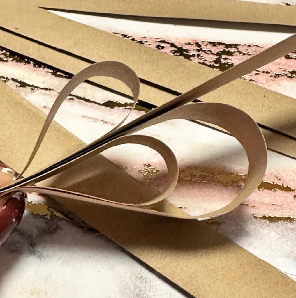 folding paper strips for heart
