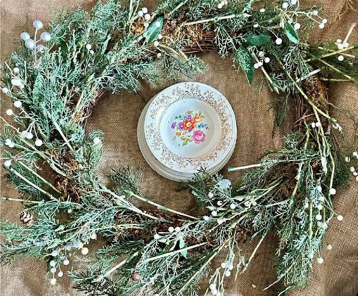 DIY Plate Wreath supplies