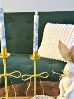 blue and white chinoiserie candles