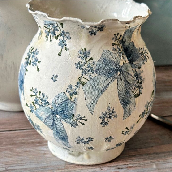 decoupage vase