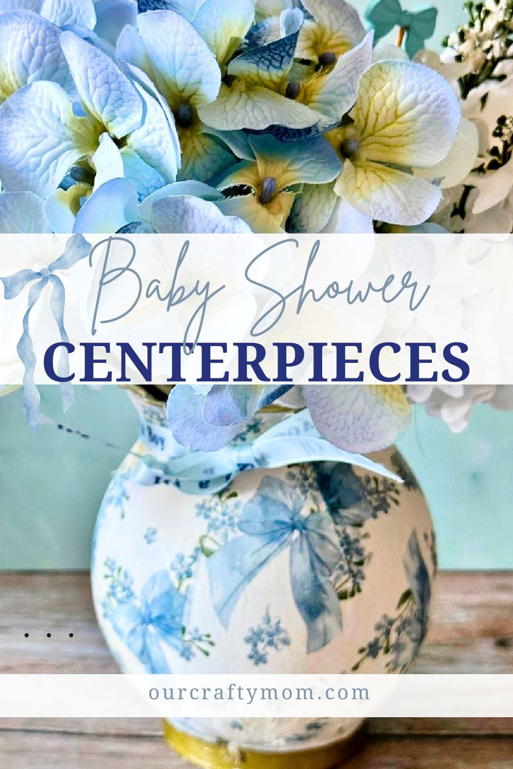 Baby in Bloom Baby Shower Centerpieces DIY 2 image collage