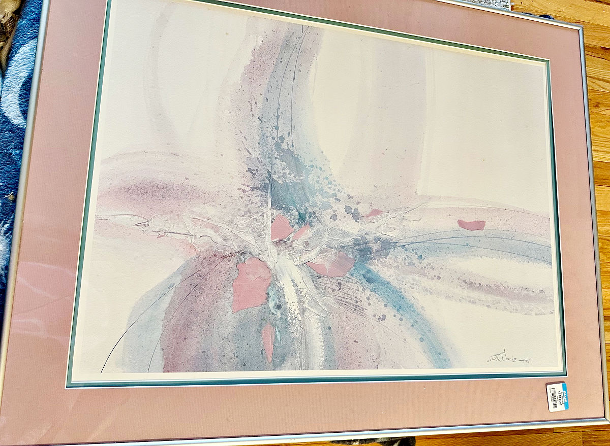 abstract wall art from Goodwill