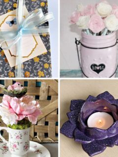 4 image collage mothers day art and craft gift ideas