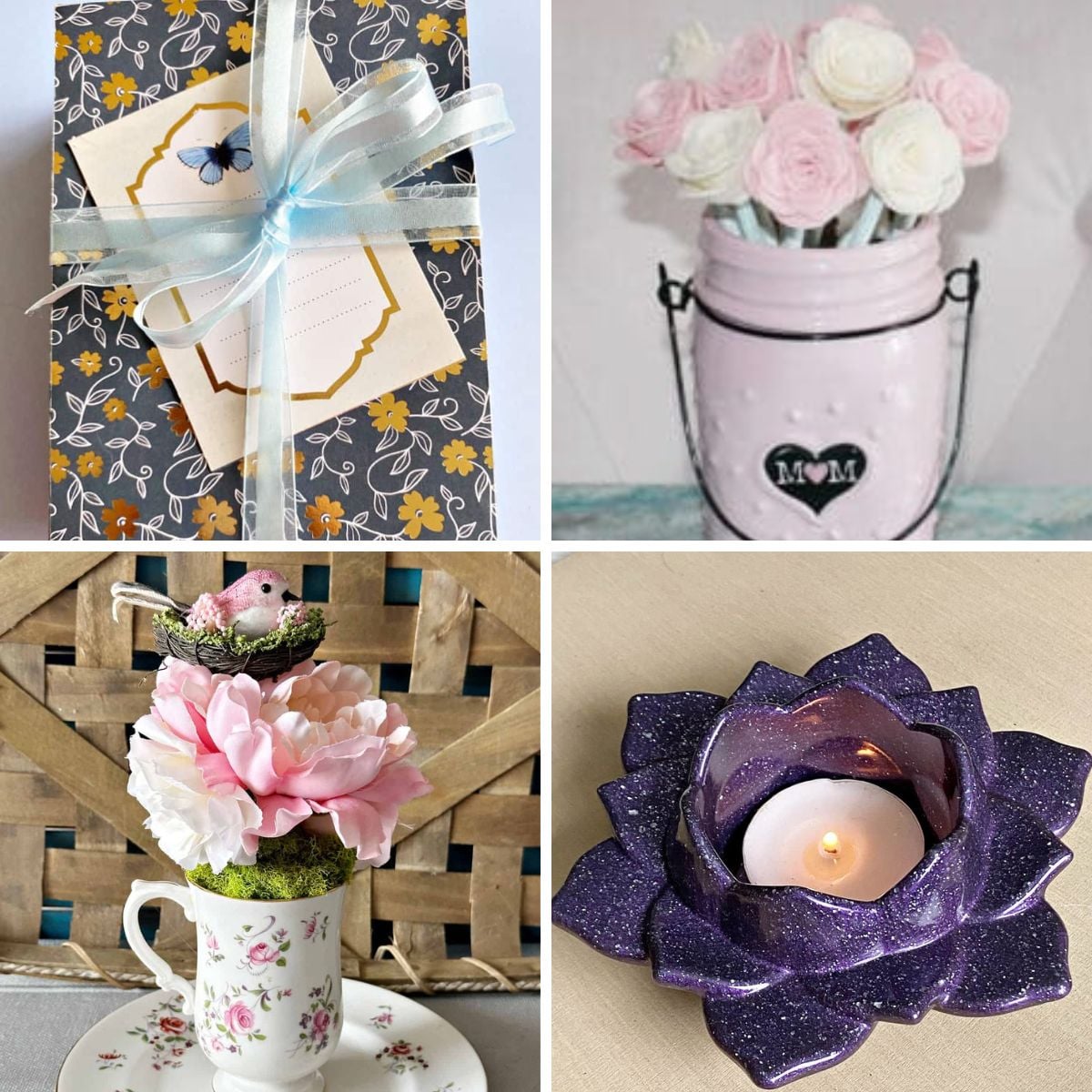 mothers day art and craft ideas 4 image collage