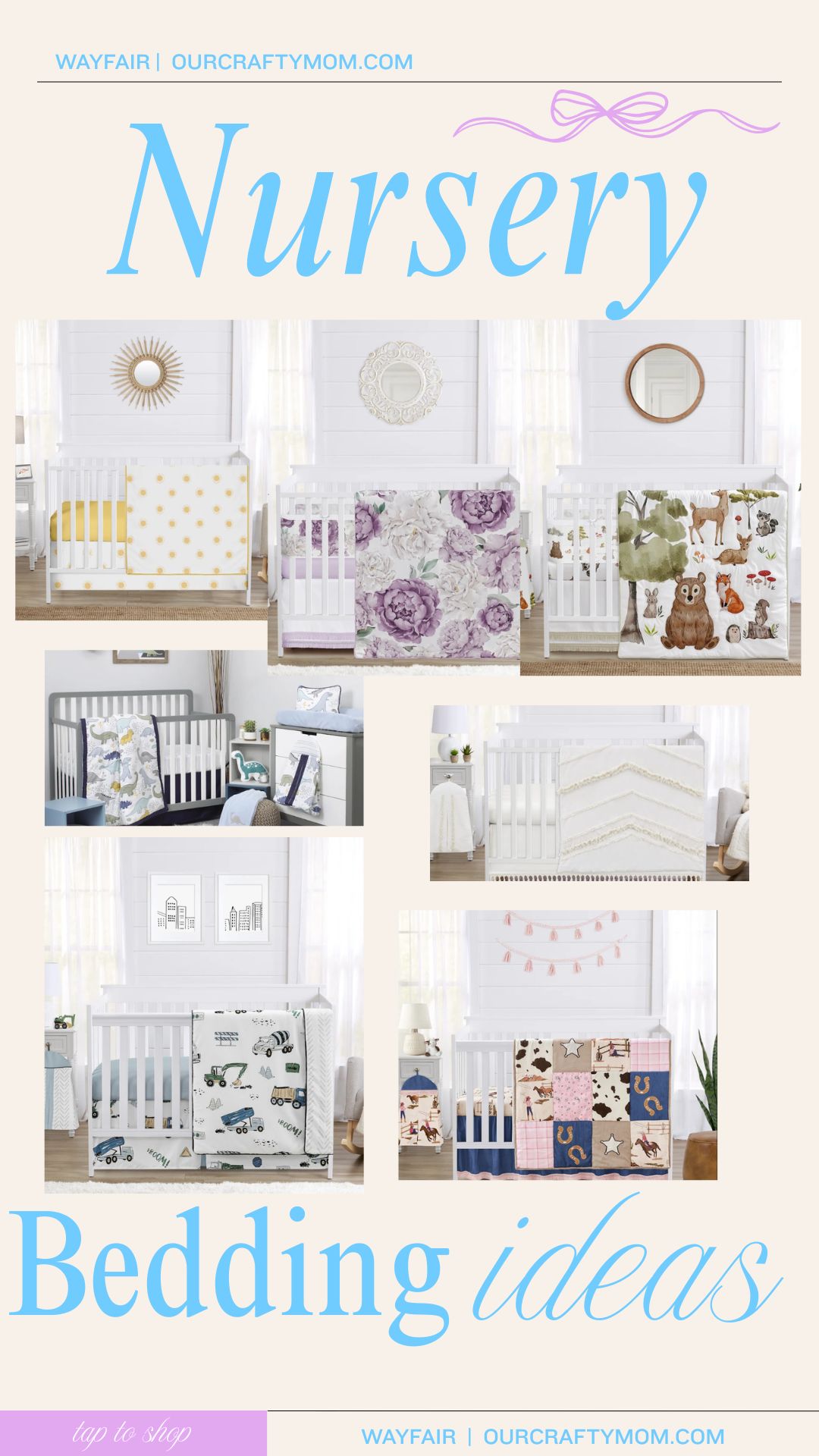 7 image collage nursery bedding