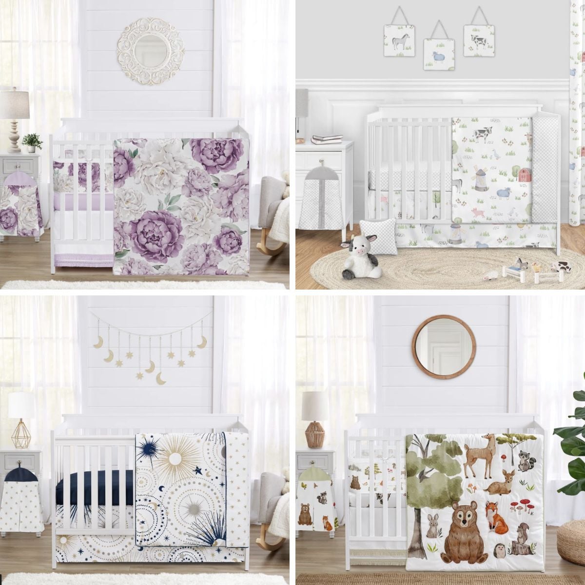 4 image collage nursery bedding